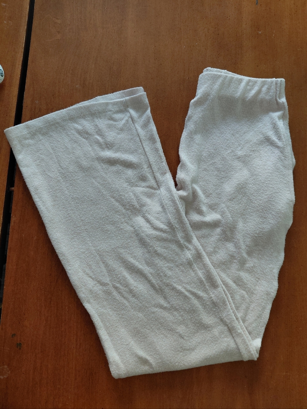 Altar'd State Intimates Soft Cream Wide Leg Long Lounge Pants Size Small